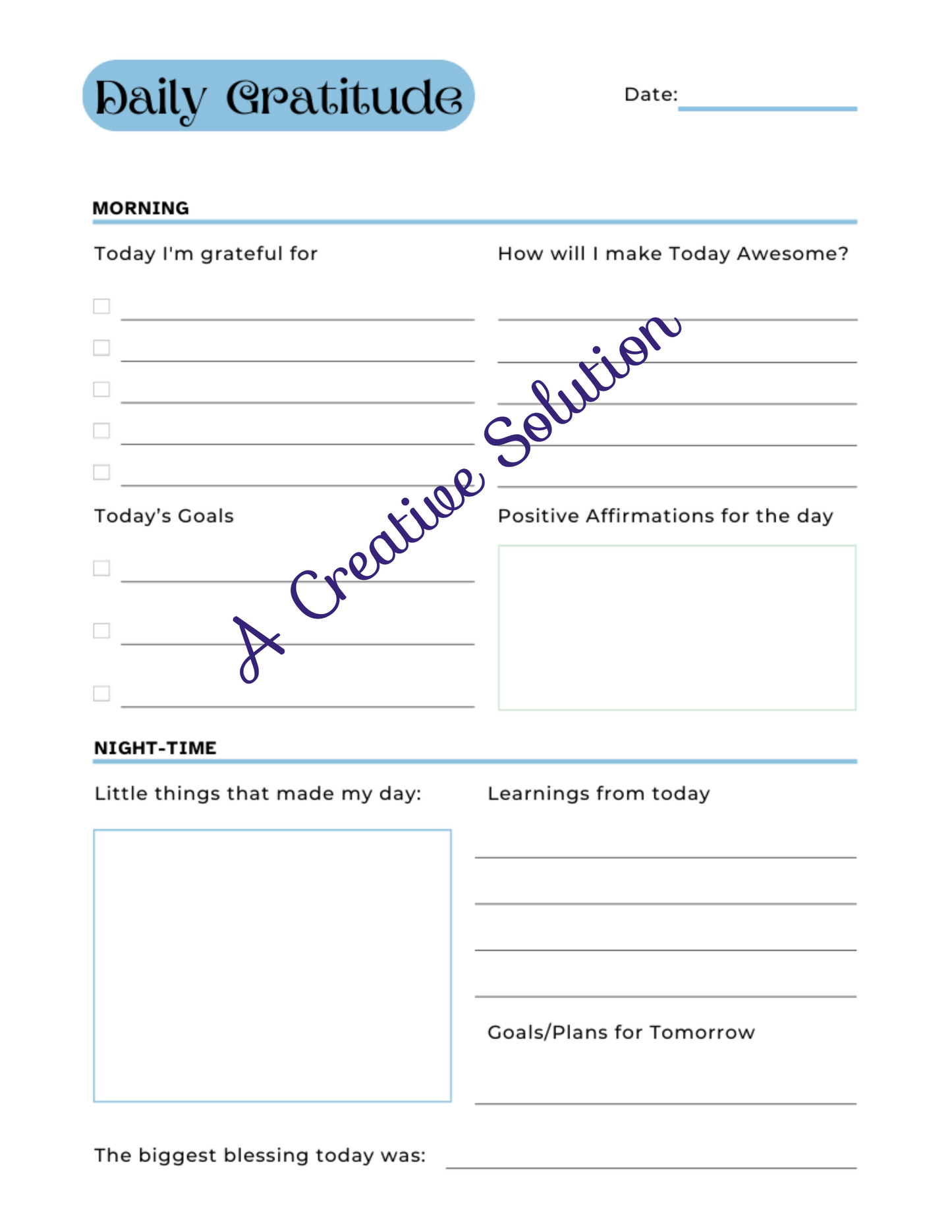 Daily Gratitude Journal