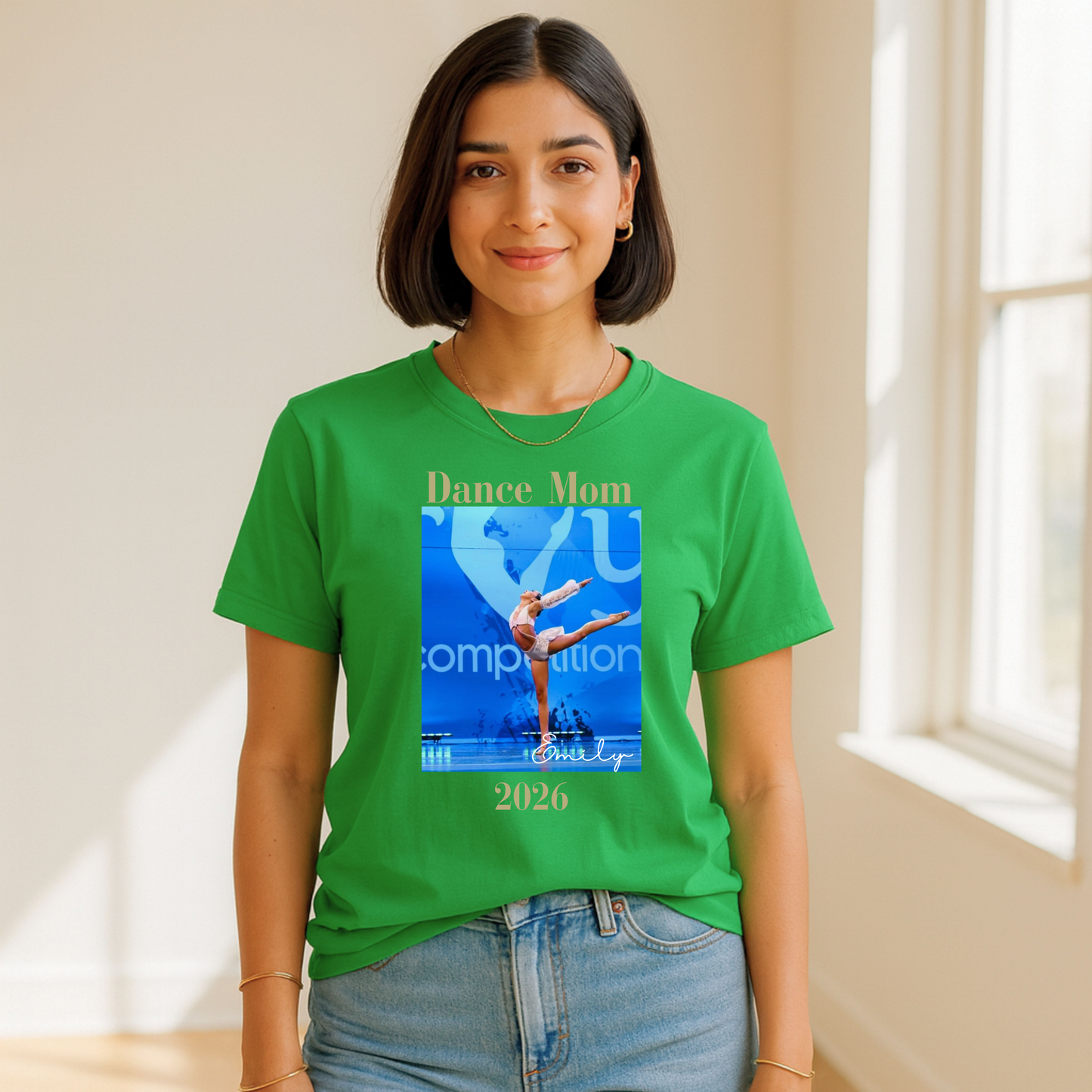 Dance Mom Shirt Personalized Ballet Tee Custom Mother Gift Recital Parent Top Studio Team Apparel Dancer Enthusiast Clothing Cotton Casual