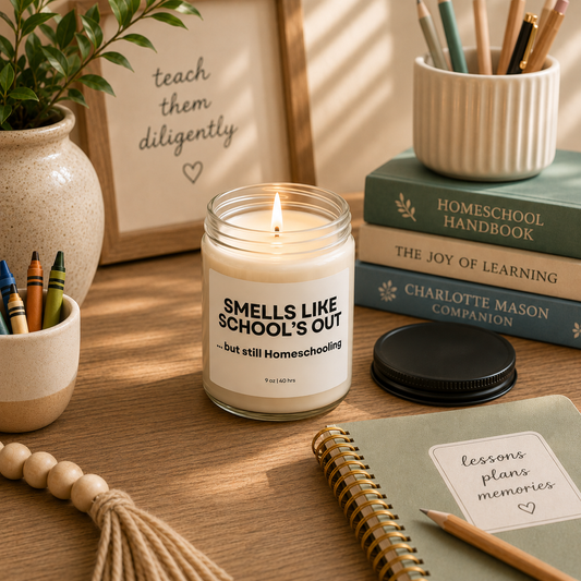 Homeschool Mom Gift Candle Teacher Appreciation Keepsake Scented Present End Year Celebration Recognition Maternal Instructor Tribute Summer