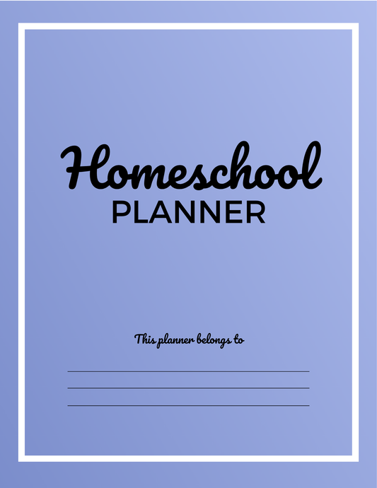 Homeschool Planner-Letter Size